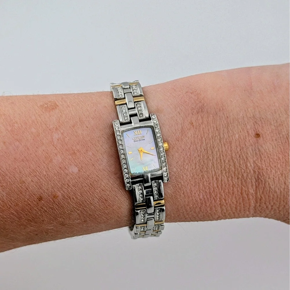 Citizen Silhouette Eco-Drive MOP Swarovski Watch New Capacitor G620-S028710